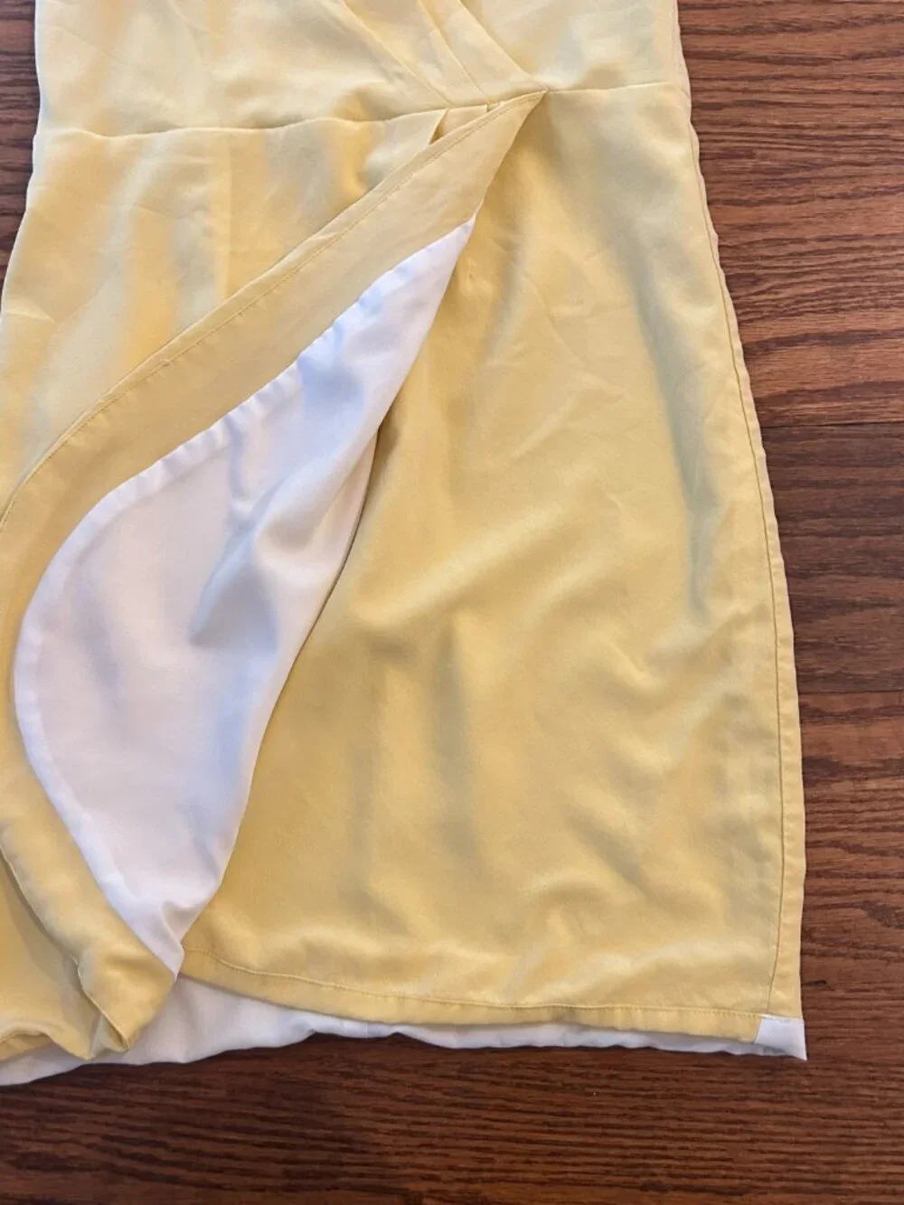 Lavender Brown Silk Wrap Mini Dress Size Small Butter Yellow Cocktail Wedding